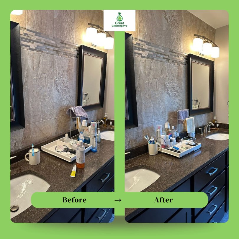 Before and after cleaning