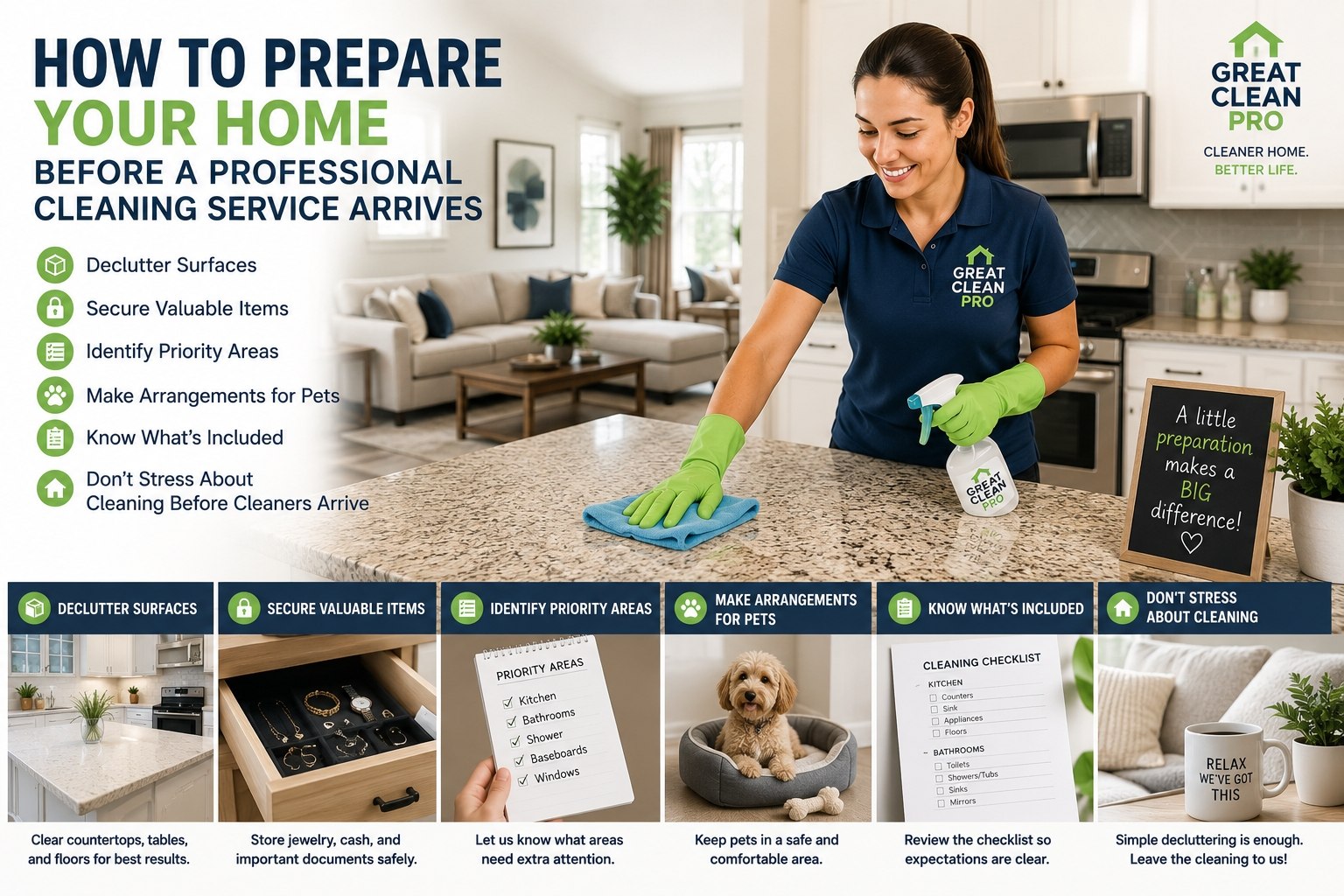 How to Prepare Your Home Before a Professional Cleaning Service Arrives